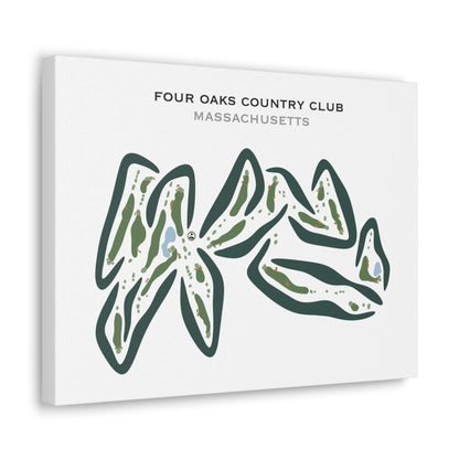 Four Oaks Country Club, Massachusetts - Printed Golf Courses