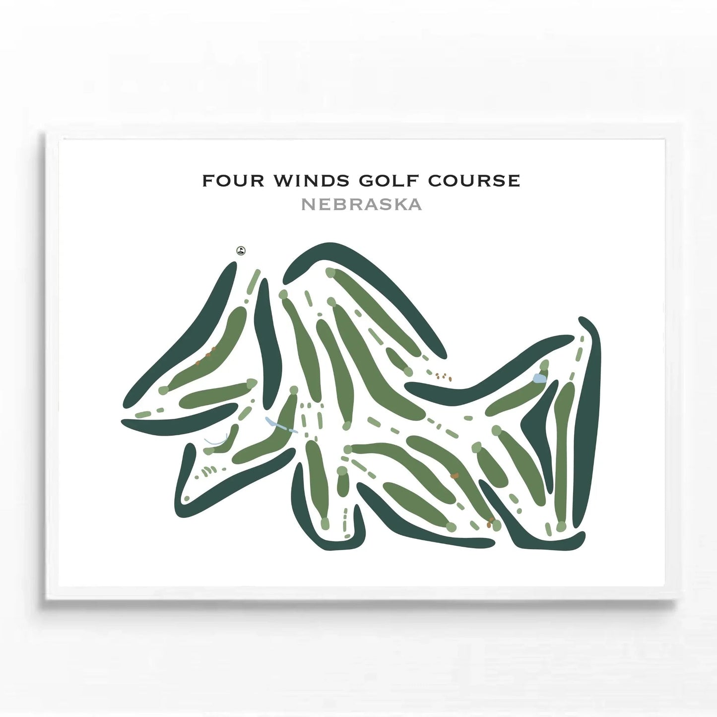 Four Winds Golf Course, Nebraska - Printed Golf Courses