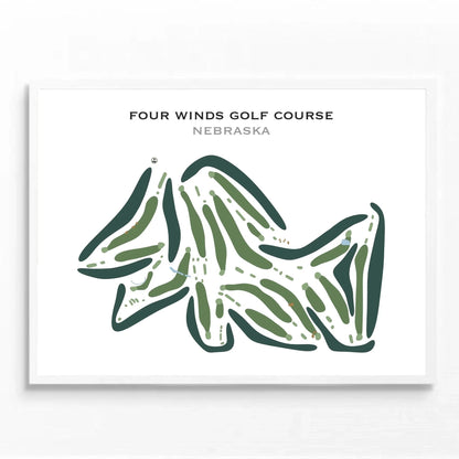 Four Winds Golf Course, Nebraska - Printed Golf Courses