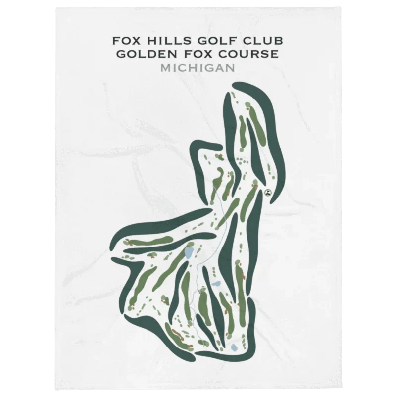 Fox Hills Golf & Banquet Center Golden Fox Course, Michigan - Printed Golf Courses