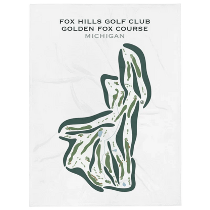 Fox Hills Golf & Banquet Center Golden Fox Course, Michigan - Printed Golf Courses
