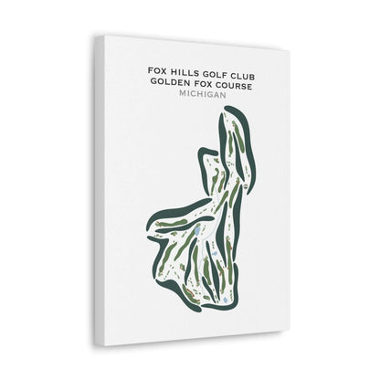 Fox Hills Golf & Banquet Center Golden Fox Course, Michigan - Printed Golf Courses