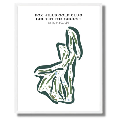Fox Hills Golf & Banquet Center Golden Fox Course, Michigan - Printed Golf Courses