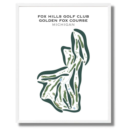 Fox Hills Golf & Banquet Center Golden Fox Course, Michigan - Printed Golf Courses