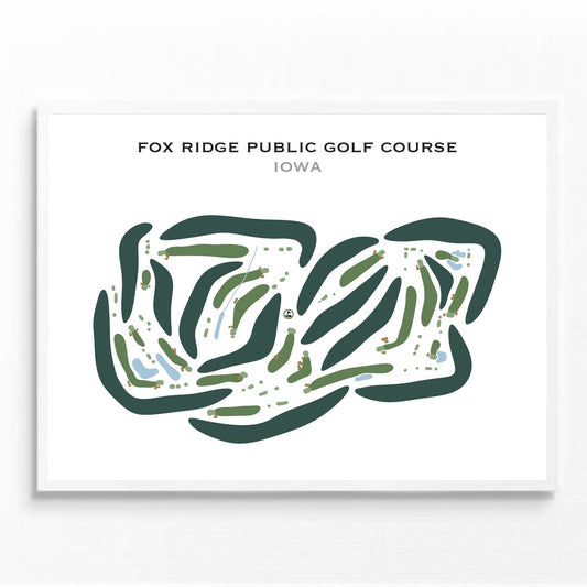 Fox Ridge Public Golf Course, Iowa - Printed Golf Courses
