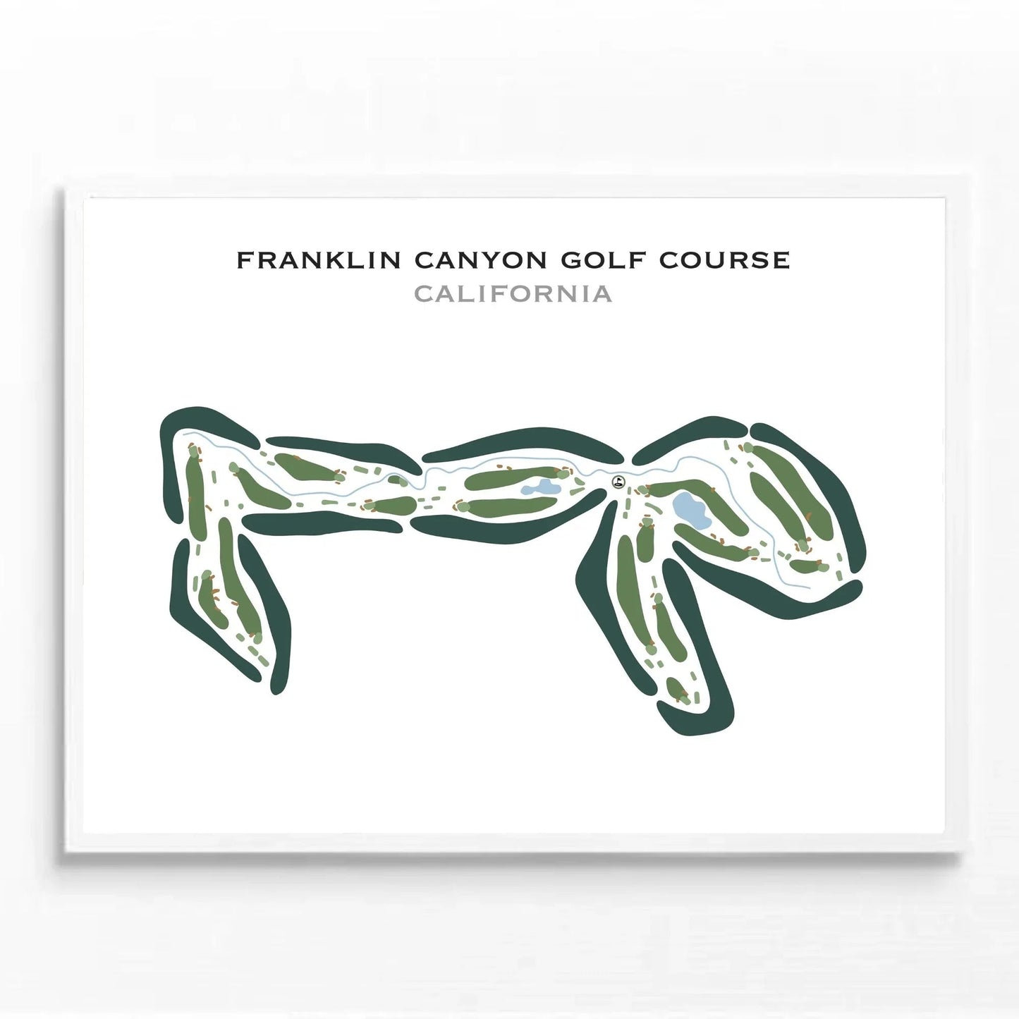 Franklin Canyon Golf Course, California - Printed Golf Courses