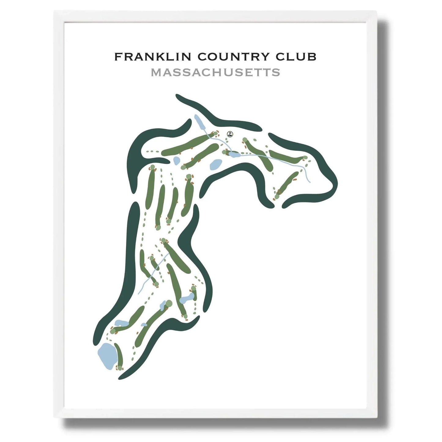 Franklin Country Club, Massachusetts - Printed Golf Courses