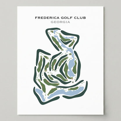 Frederica Golf Club, Georgia - Printed Golf Course