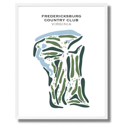 Fredericksburg Country Club, Virginia - Printed Golf Course