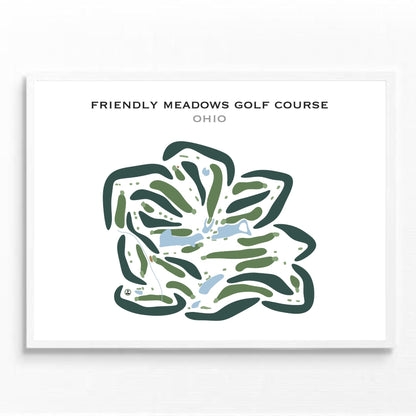 Friendly Meadows Golf Course, Ohio - Printed Golf Courses