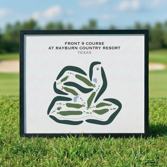 Front 9 Course at Rayburn Country Resort, Texas - Printed Golf Courses