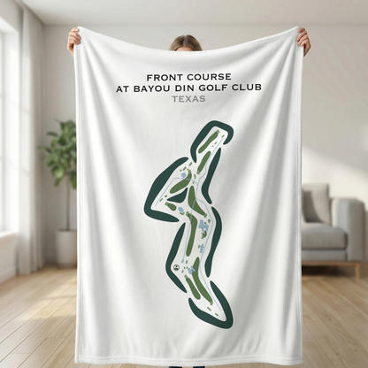 Front Course at Bayou Din Golf Club, Texas - Printed Golf Courses