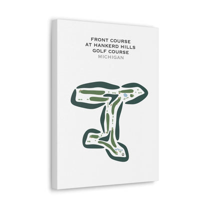 Front Course at Hankerd Hills Golf Course, Michigan - Printed Golf Courses