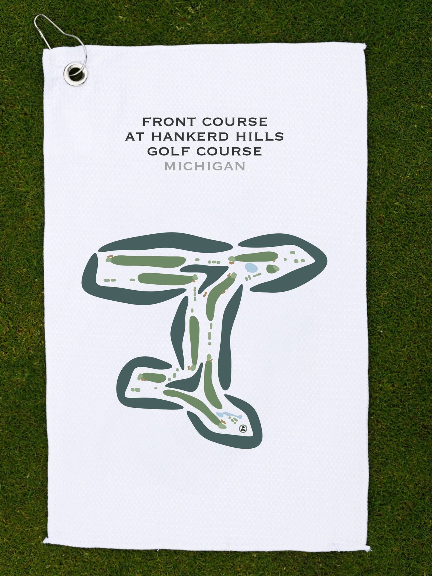 Front Course at Hankerd Hills Golf Course, Michigan - Printed Golf Courses