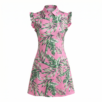 Tropical Tee Time Dress – Women’s Performance Golf Dress | Birdies & Bubbles