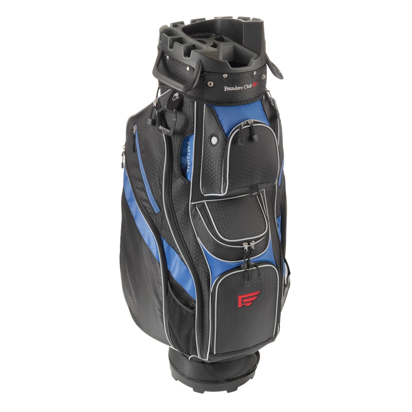 Founders Club 4th Generation Player Series Club Lock Organizer Golf Cart Bag for Men with 14 Way Anti Rattle Divider Top- Free Snap On Rain Hood-Full Length Dividers