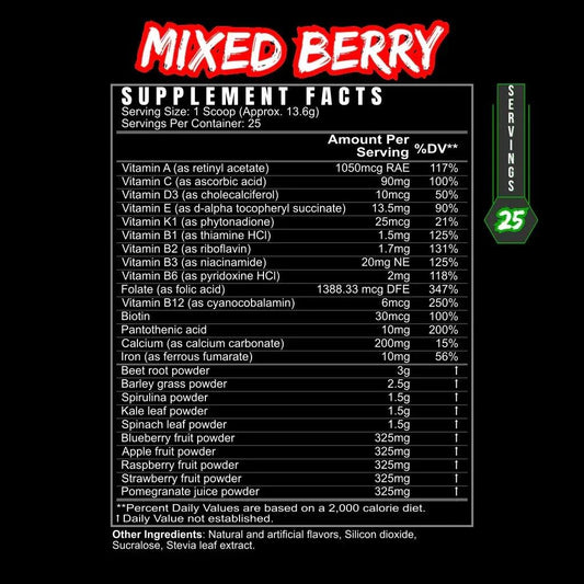 GREENS_MIXED_BERRY_Supplement_Facts - GOLF LEAGUE
