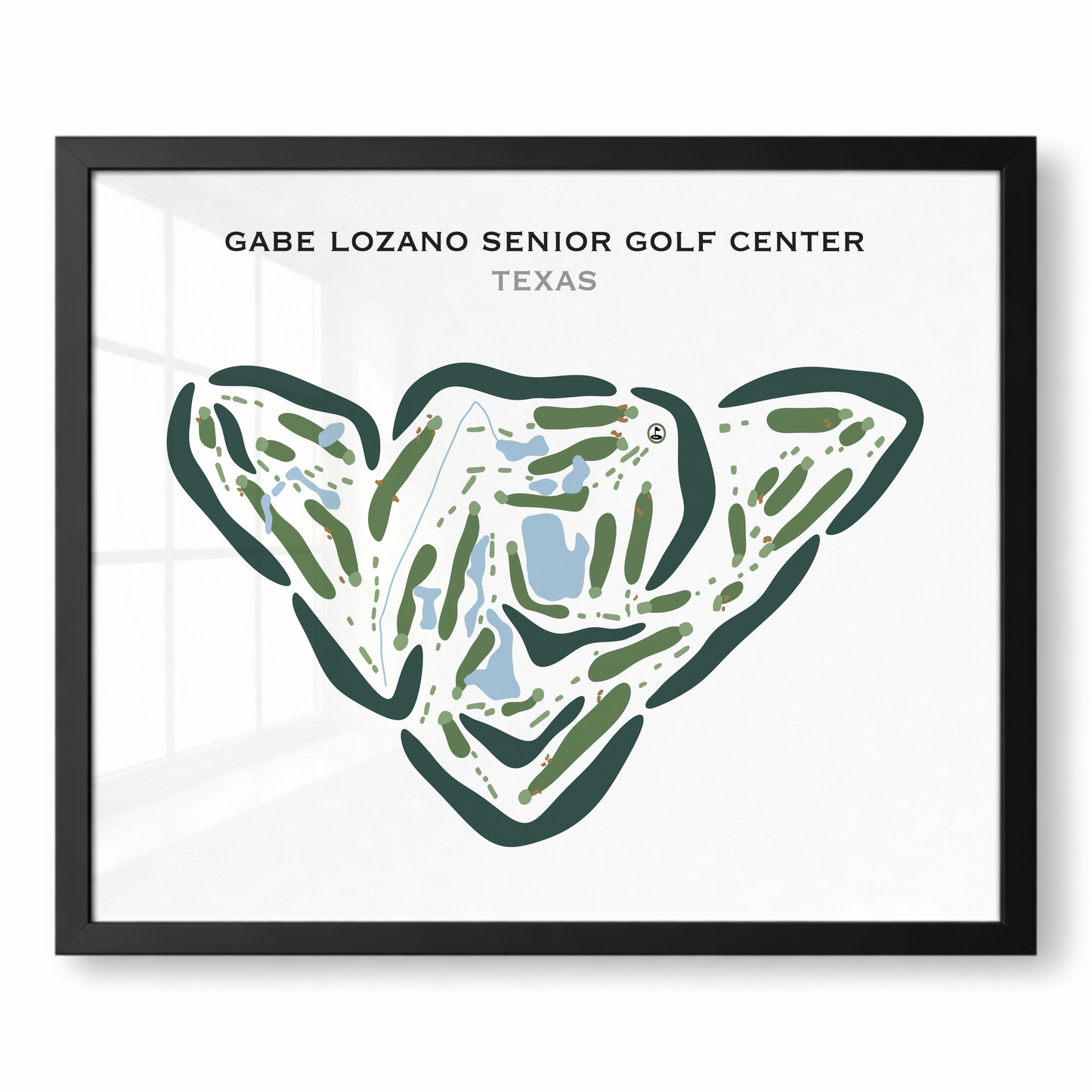 Gabe Lozano Senior Golf Center, Texas - Printed Golf Courses