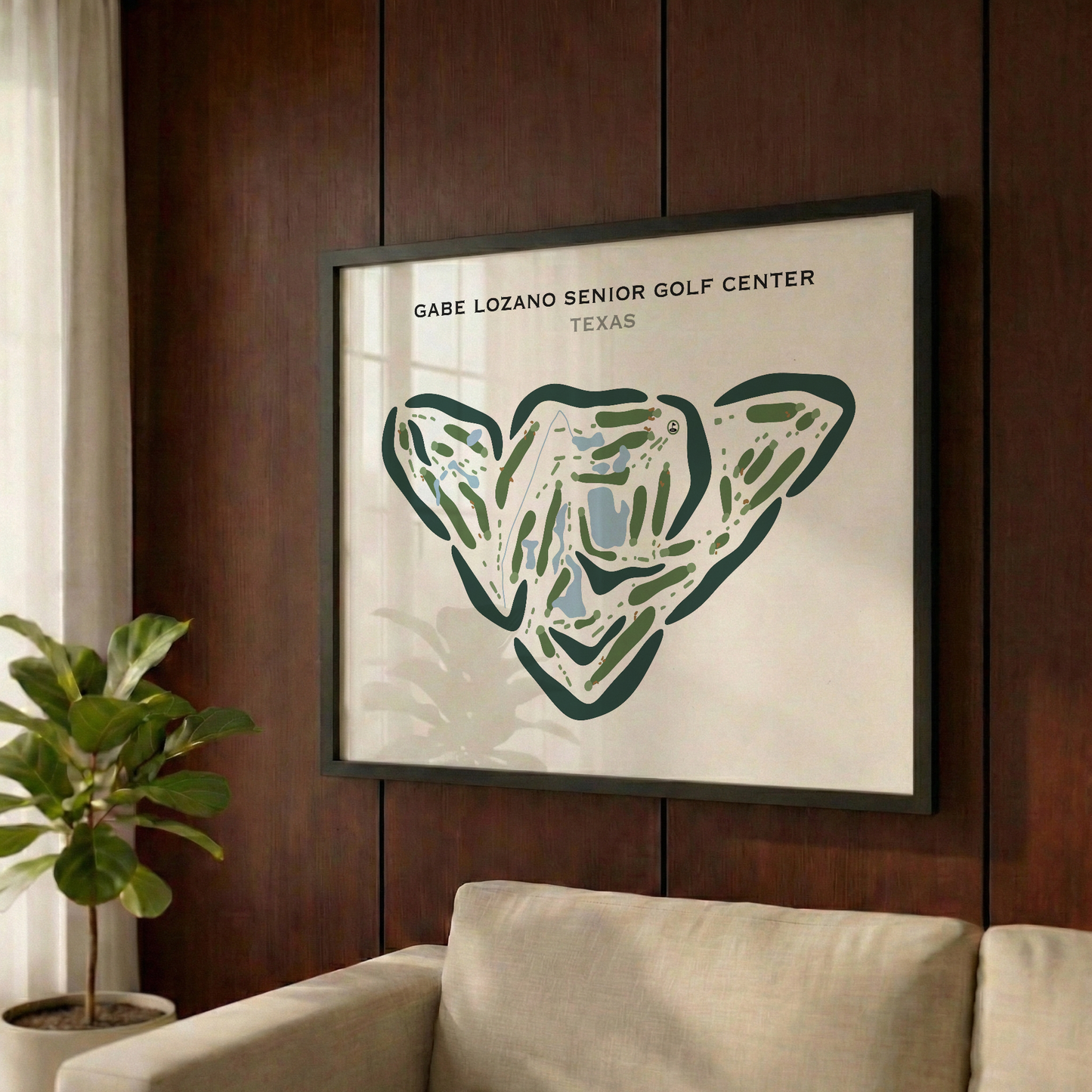 Gabe Lozano Senior Golf Center, Texas - Printed Golf Courses
