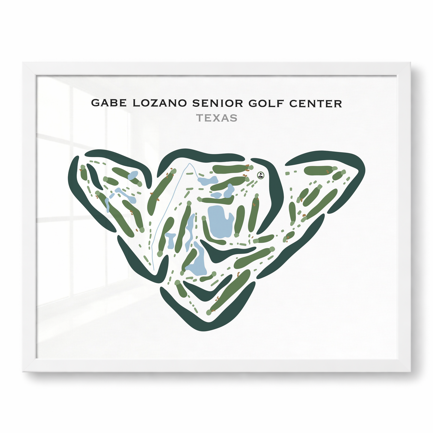 Gabe Lozano Senior Golf Center, Texas - Printed Golf Courses