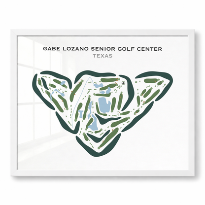 Gabe Lozano Senior Golf Center, Texas - Printed Golf Courses