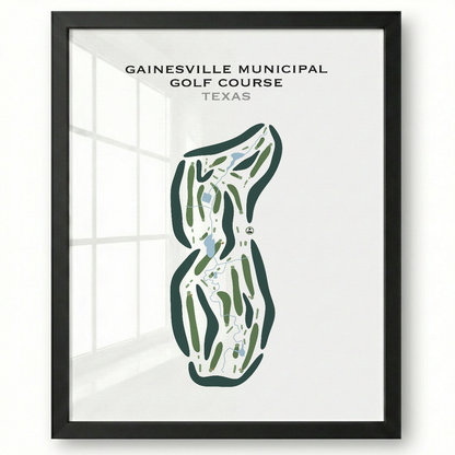 Gainesville Municipal Golf Course, Texas - Printed Golf Courses