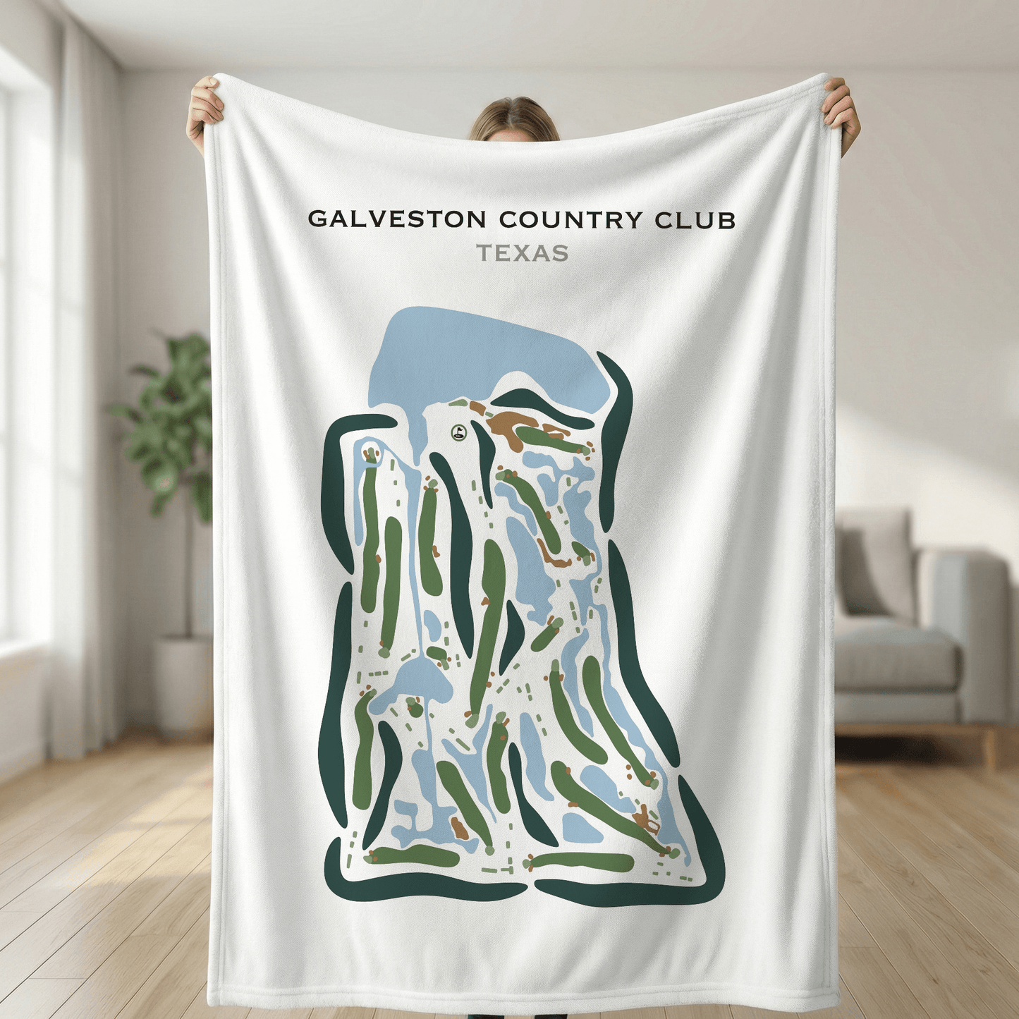 Galveston Country Club, Texas - Printed Golf Courses