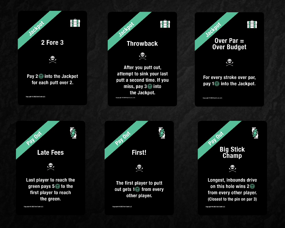 Bad Cards Fore GAMBLING Golfers (Gambling Game - Weatherproof Edition)