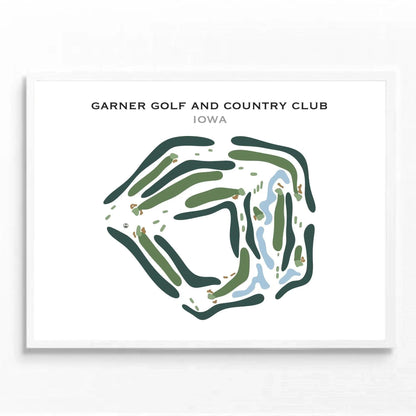 Garner Golf and Country Club, Iowa - Printed Golf Course