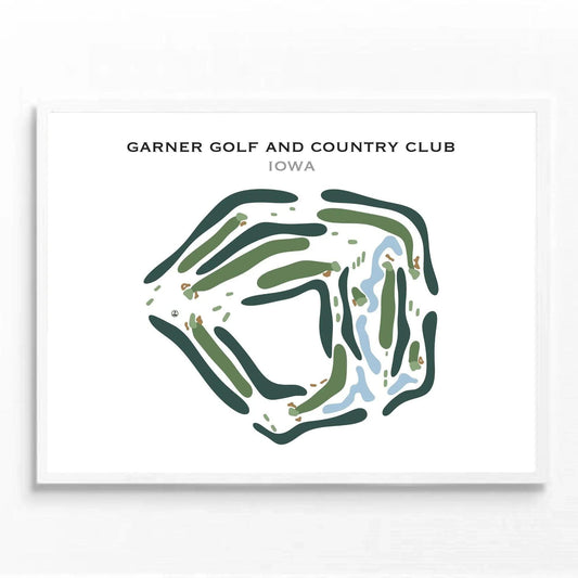 Garner Golf and Country Club, Iowa - Printed Golf Course