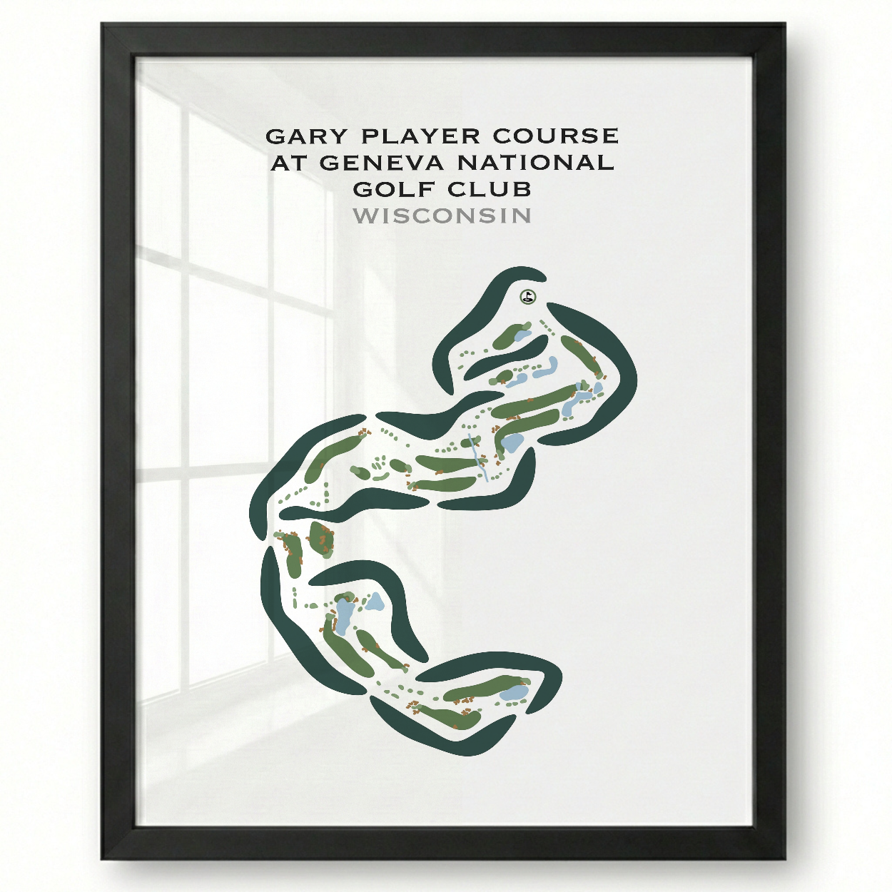 Gary Player Course at Geneva National Golf Club, Wisconsin - Printed Golf Courses