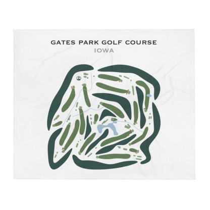 Gates Park Golf Course, Iowa - Printed Golf Courses