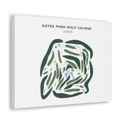Gates Park Golf Course, Iowa - Printed Golf Courses