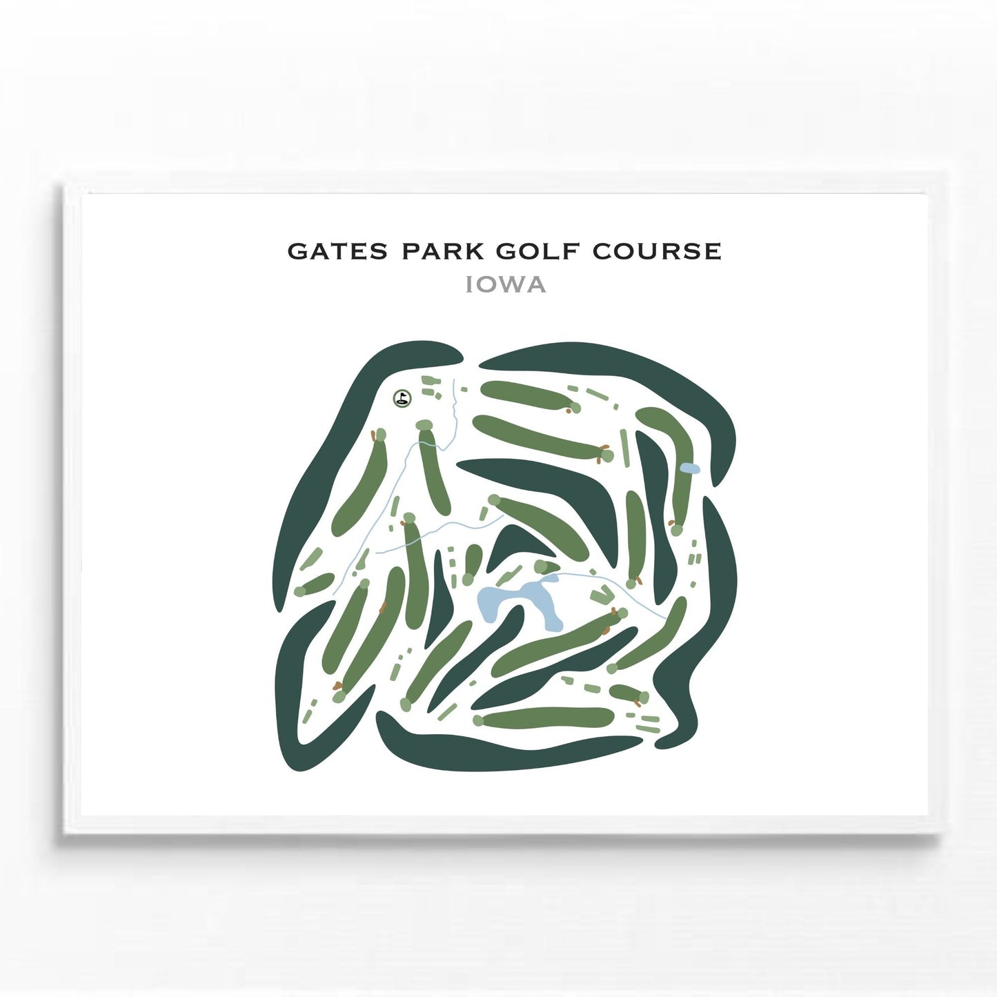 Gates Park Golf Course, Iowa - Printed Golf Courses