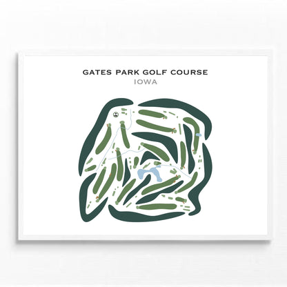 Gates Park Golf Course, Iowa - Printed Golf Courses