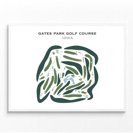 Gates Park Golf Course, Iowa - Printed Golf Courses
