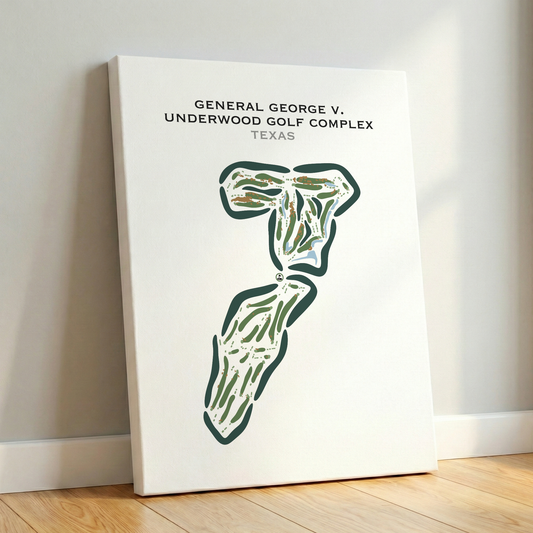 General George V. Underwood Golf Complex, Texas - Printed Golf Courses