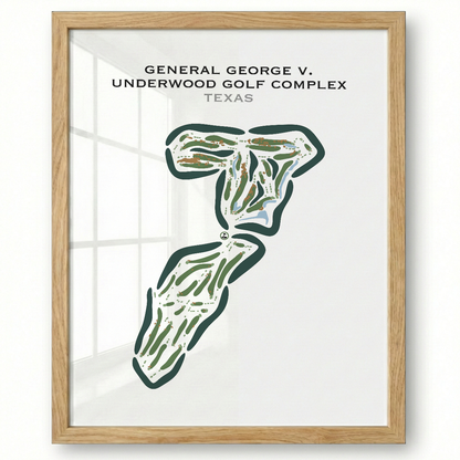 General George V. Underwood Golf Complex, Texas - Printed Golf Courses
