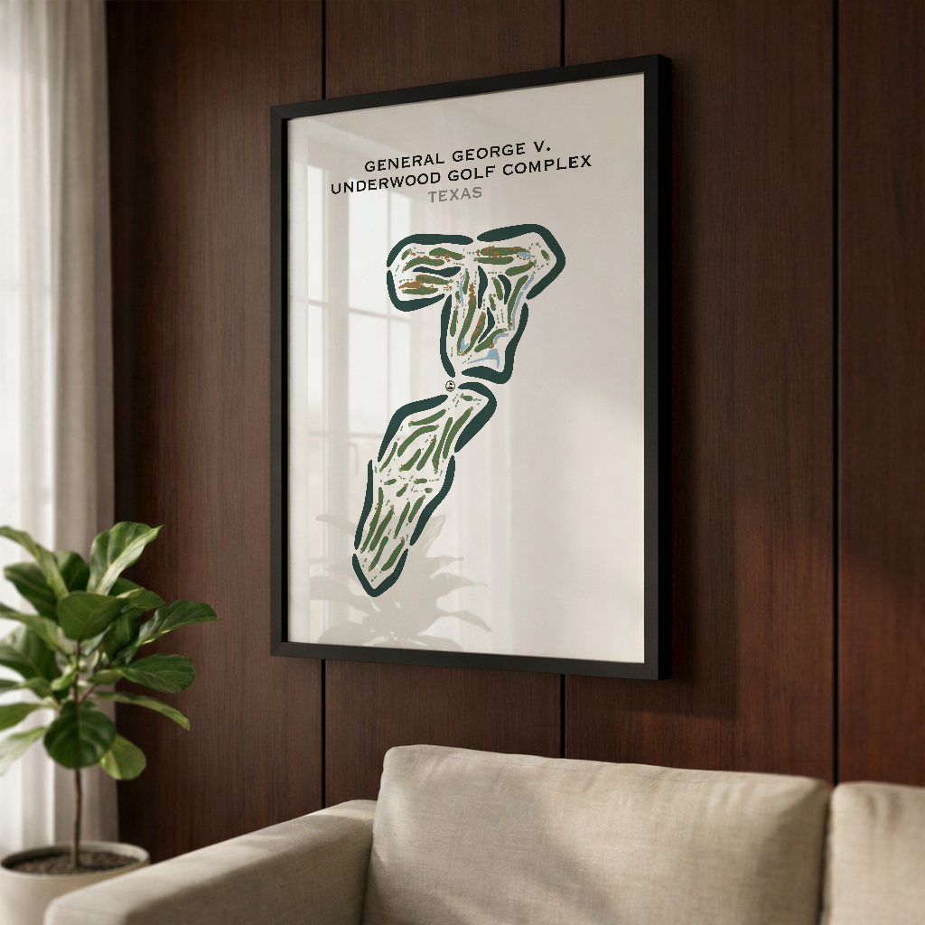 General George V. Underwood Golf Complex, Texas - Printed Golf Courses