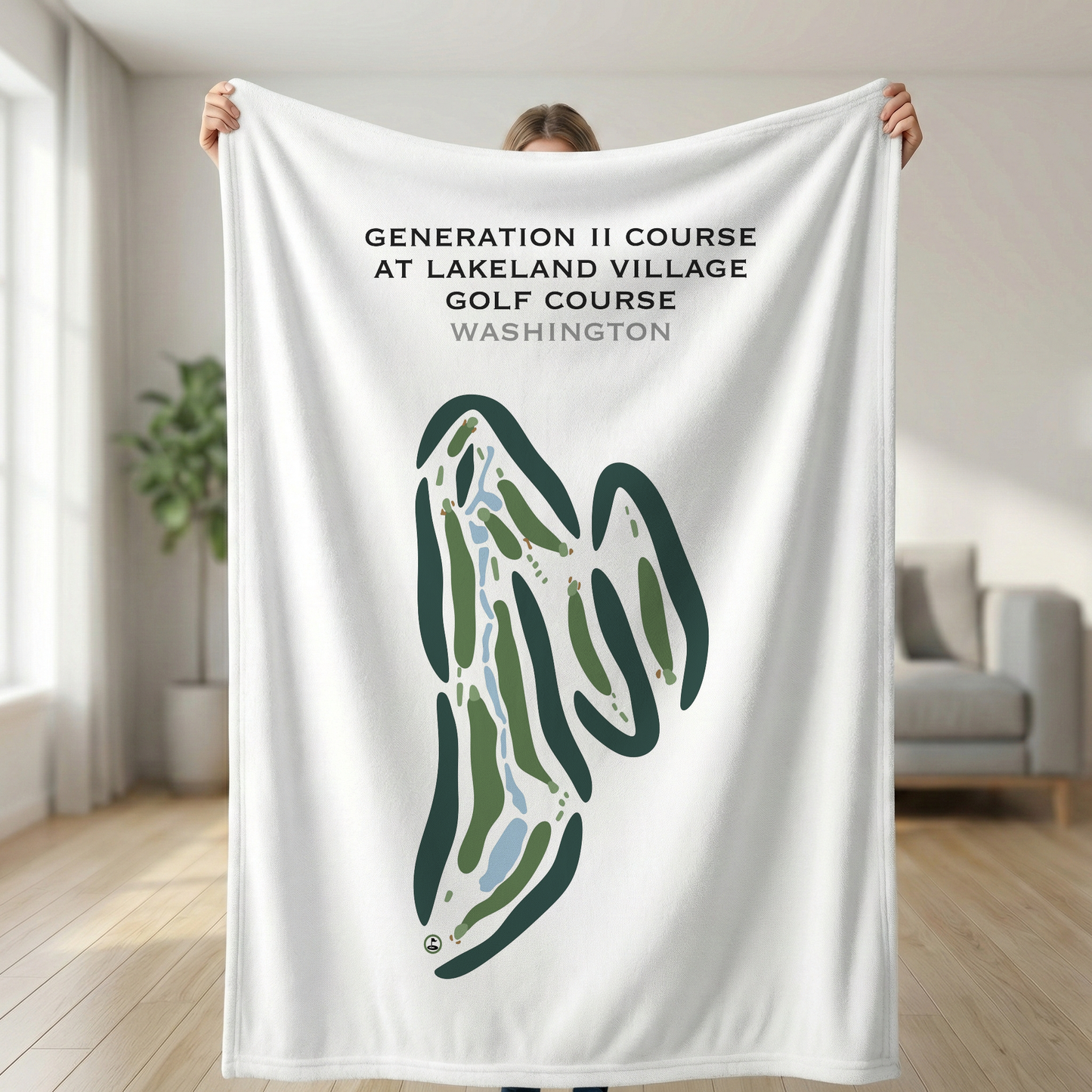 Generation II Course at Lake Land Village Golf Course, Washington - Printed Golf Courses