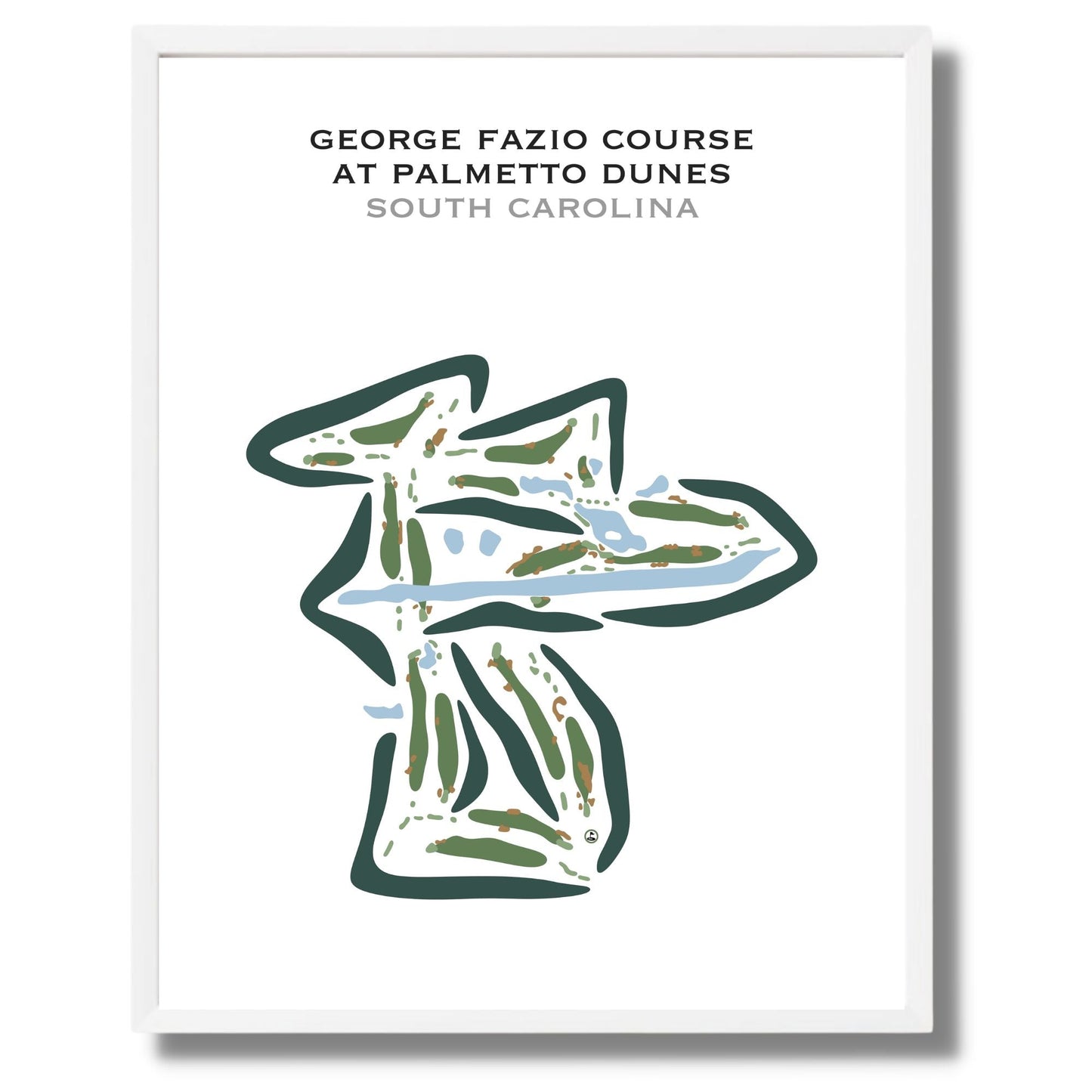 George Fazio Golf Course at Palmetto Dunes, South Carolina - Printed Golf Courses