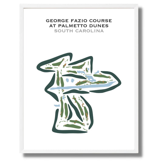George Fazio Golf Course at Palmetto Dunes, South Carolina - Printed Golf Courses