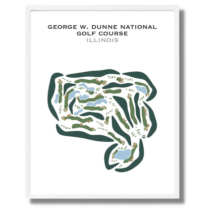 George W. Dunne National Golf Course, Illinois - Printed Golf Courses