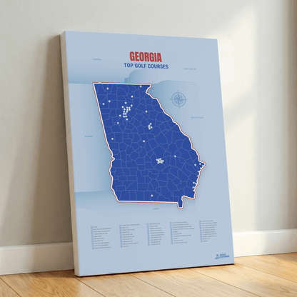 Map of Georgia Golf Courses