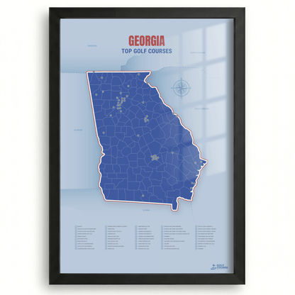Map of Georgia Golf Courses