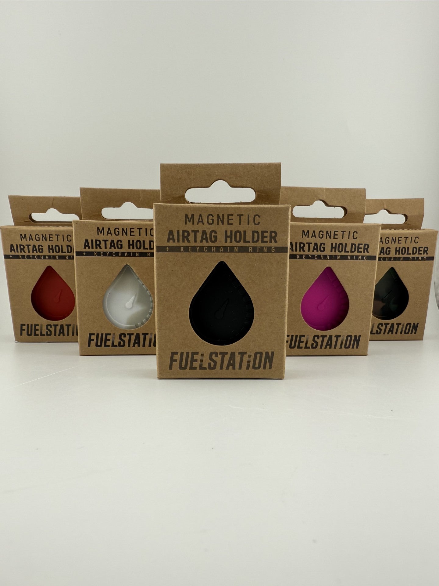 Magnetic AirTag Holder + Keychain Ring