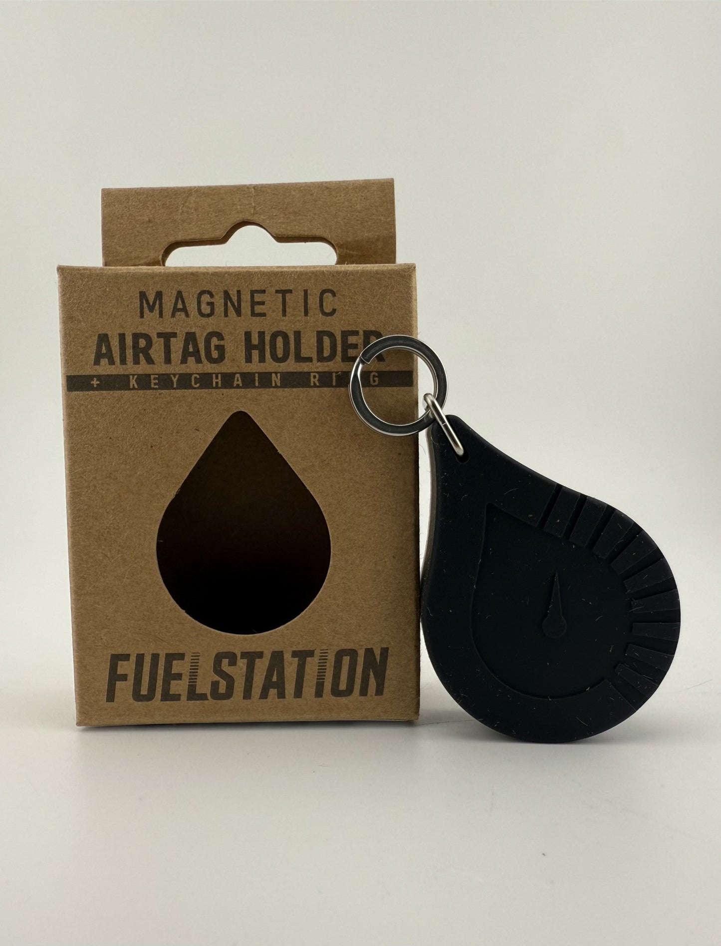 Magnetic AirTag Holder + Keychain Ring