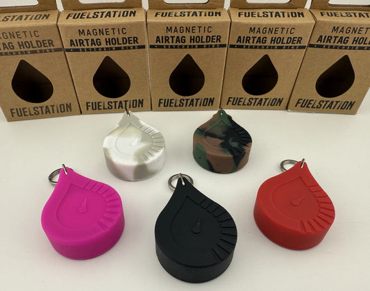 Magnetic AirTag Holder + Keychain Ring