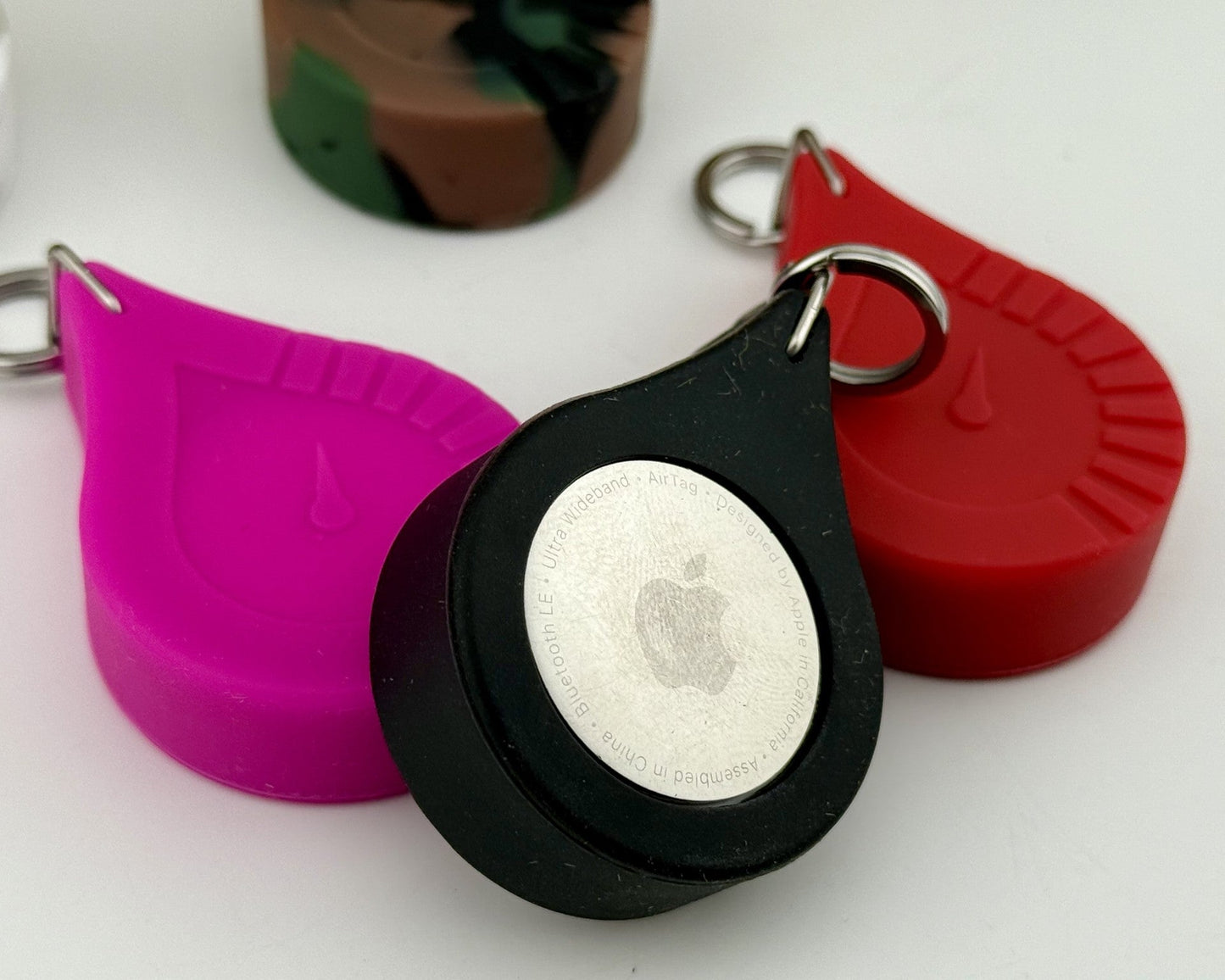 Magnetic AirTag Holder + Keychain Ring