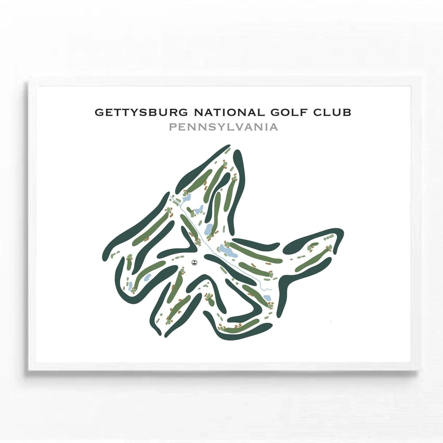 Gettysburg National Golf Club, Pennsylvania - Printed Golf Course
